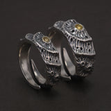 925 Sterling Silver Retro Volcano Couple‘s Ring for Lovers Adjustable Hip Hop Vintage Unique Design Jewelry