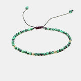 Natural Stone Beaded Bracelets for Women Malachite Adjustable Beads Jewelry Luck Rope Chain Bracelet Jewelry - GQTORCH Jewelry