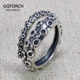 s925 Sterling Silver Octopus Ring for Men and Women Thai Silver Wholesale Jewelry for Lovers