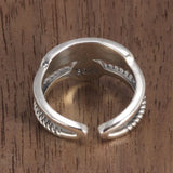 925 Sterling Silver Mantra Rings For Women Double Layers with Natural Turquoise Tibetan Six Characters Buddhist Jewelry