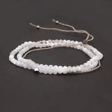 Handmade Natural Stone Small Beaded Bracelet for Women Men Adjustable Bohemia Delicate Daily Wristband Jewelry Clearance Sale