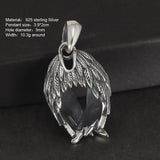 Genuine 925 Sterling Silver Raven Wings Pendant For Men and Women Handcrafted Viking Jewelry