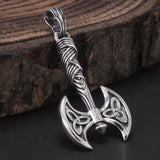 925 Sterling Silver Viking Double Axe Pendant Necklace for Men Norse Celtic Knot Vintage Scandinavian Warrior Jewelry Gift