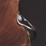990 Pure Silver Thin Snake Ring for Women Opening Type Cute Retro Simple Finger Accessories Fashion Animal Jewelry