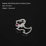 Clearance Sale 925 Sterling Silver Puppy Elephant Gemstone Small Pendant for Women 18k Gold Plated Natural Jade Cute Jewelry