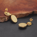 Vintage 925 Sterling Silver Onyx Drop Earrings for Women 18k Gold Plated Luxury Elegant Party Jewelry Gift for Ladies