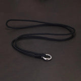 3mm Braided Cotton Cord Chain Men Women 925 Sterling Silver Clasp Hollow Round-shaped Rope Necklace Jewelry Accessories - GQTORCH Jewelry