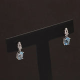 925 Sterling Silver Garnet Topaz Drop Earrings for Women Natural Gemstone Vintage Elegant Fashion Birthday Party Jewelry Gift
