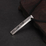 Vintage 925 Sterling Silver Nordic Viking Rune Month Necklace for Men Women 60cm Adjustable Rope String - GQTORCH Jewelry
