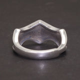 S925 Sterling Silver Retro Star of David Ring Punk Hip Hop Adjustable US 6-11 Hexagram Ring Motorcycle Amulet Jewelry