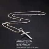 Real Solid 925 Sterling Silver Cross Pendant For Men And Women Smooth High Polishing Simple Design Jesus Christ Jewelry