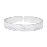 3pcs/set 999 Sterling Silver Stacked Cuff Bracelet Bangle 9mm Hammered Bracelet Knot Rope Adjustable Fashion Fine Jewelry