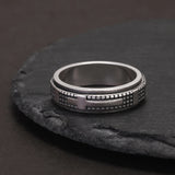 925 Sterling Silver Cross Anxiety Ring for Men Women Anti Stress Spinner Rings Vintage Fashion Christian Amulet Jewelry