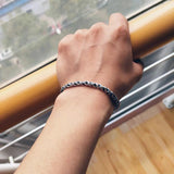 4mm Real Viking 925 Sterling Silver Handmade Braided Chain Bracelets for Men and Women Retro Punk Style - GQTORCH Jewelry