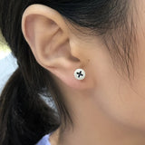 925 Sterling Silver Thai Silver Punk Hip-hop Style Earring Stud Fashion Screw Shape Personalized Accessories High Quality