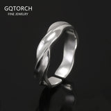 925 Sterling Silver Mobius Wave Ring for Women Men Opening Twisted Finger Band Simple Retro Trendy Party Jewelry Accessories