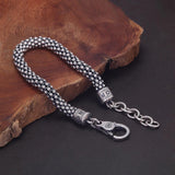925 Sterling Silver 6mm Corn Chain Necklace for Men Thai Silver Popcorn Bracelet Lobster Clasp Punk Retro Men's Jewelry - GQTORCH Jewelry