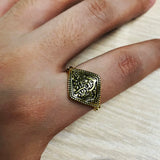 Game Dark Souls Series Ring of Favor Real 925 Sterling Silver with Retro Gold Plated for Men Women Fans Cosplay Jewelry