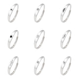 Custom Engraved Real 925 Sterling Silver Signet Ring for Women Men Pinky Thumb Ring for Girl Simple Elegant Personalized Jewelry