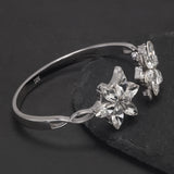 925 Sterling Silver Arwen Evenstar Bangle Bracelet with Zircon Women Elven Elegant Fashion Party Jewelry Cosplay Accessories