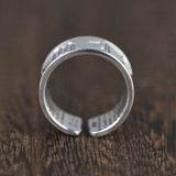 Men Jewelry Religious S999 Sterling Silver Openable Six-character Mantra Heart Sutra Ring