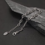 925 Sterling Silver Gothic Thorns Bracelet for Men Women Punk Hip-hop Vintage 6mm Chain Link Bracelet Stylish Jewelry Gift