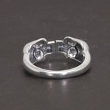 True 925 Sterling Silver Double Head Skull Vintage Thai Men's Ring Party Gift Gothic Jewelry