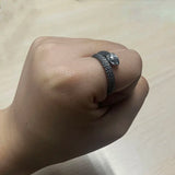 Pure 999 Sterling Silver Viking Snake Rings For Men and Women Retro Hipster Ring Opening Fine Jewelry