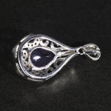 Semi-Precious Stone Amethyst Lucky Pendant Real Silver 925 Jewelry For Women Geometrical Fine Jewelry