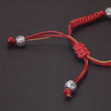 999 Pure Silver Five Emperors' Money Pixiu Braided Rope Bracelet Good Luck Rich Money Fortune Wealth Retro Amulet Jewelry Gift