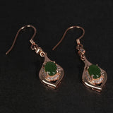 925 Silver Jewelry Natural Stone Jade Minimalist Elegance Geometric Earrings For Women Christmas Jewelry - GQTORCH Jewelry