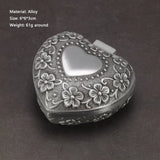 Vintage Alloy Jewelry Box Casket and Heart Shaped 9*7*4.5cm 6*6*3cm For Rings Pendants Necklace Gift Boxes