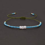 Handmade Natural Stone Small Beaded Bracelet for Women Men Adjustable Bohemia Delicate Daily Wristband Jewelry Clearance Sale