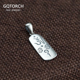 S925 Sterling Silver Vintage Tibetan OM Pendant Buddhist Wisdom Eyes Amulet Lucky Jewelry