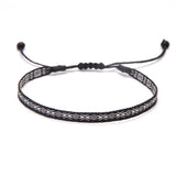 3pcs/set 999 Pure Silver Handmade Braided Open Cuff Bangle Stacked Knot Cotton Rope Bracelet Minimalist Classic Party Jewelry