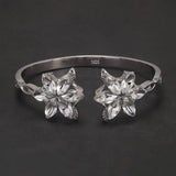 925 Sterling Silver Arwen Evenstar Bangle Bracelet with Zircon Women Elven Elegant Fashion Party Jewelry Cosplay Accessories