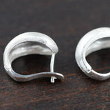 925 Pure Silver Ear Cuffs For Women Drawing Process Water Drop Shaped Earrings Ear Clip Simple Elegant Jewelry