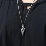 S990 Pure Silver Pendant For Men Antient Viking Spearhead Weapon Shape Handcrafted Jewelry