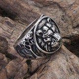 925 Sterling Silver Lion Ring for Men Vintage Biker Animal Ring Punk Retro Hip Hop Street Party Jewelry Gift