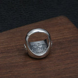 S925 Sterling Silver Yinyang Spinner Rings for Men Thai Silver Ring Bagua Engraved Rotatable Feishui Lucky Jewelry