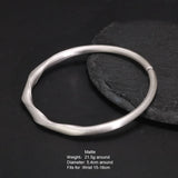 Genuine 999 Sterling Silver Twisted Cuff Bracelets and Bangles for Men Women Matte Polished Minimalist Jewelry