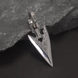 925 Sterling Silver Arrow Dart Pendant Necklace for Men Stone Spear Retro Fashion Punk Style Vintage Jewelry Gift Handmade