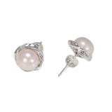 925 Sterling Silver Natural Pearl Women's Jewelry Set Elegant and Beautiful Pure Silver Earrings and Pendant Necklace Rings