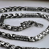 Original Handmade 925 Sterling Silver Dragon Scales Necklaces Sweater Chain or Bracelet For Men - GQTORCH Jewelry