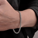 100% Sterling Silver 3mm Braided Hemp Bracelet Chain 17-21cm Simple Retro Minimalism Jewelry For Men and Women