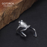 1pc S925 Sterling Silver Climbing Frog Clip Earring Women Men Retro Punk Ear Cuff Funny Animal Cartilage Earring Party Jewelry