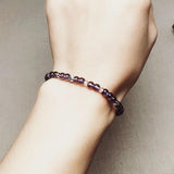 Natural Amethyst Beads Bracelet For Women Lace-up Adjustable 4mm Small Yoga Crystal Beads Stretch Bracelet Pulseira Masculina - GQTORCH Jewelry