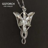 925 Sterling Silver Arwen Necklace Fashion Fairy Princess Twilight Star Necklace Women's Sweater Chain Accessories