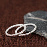 S925 Silver Jewelry Plain Silver Craft Ring Women's Fashion Twist Fresh Silver Ring