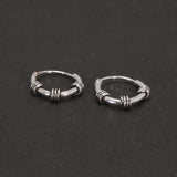 10mm Ear Bone Earrings 925 Sterling Silver Hoop Earrings For Women Ear Buckle Small Earlobe Earrings Mens Retro Punk Jewelry